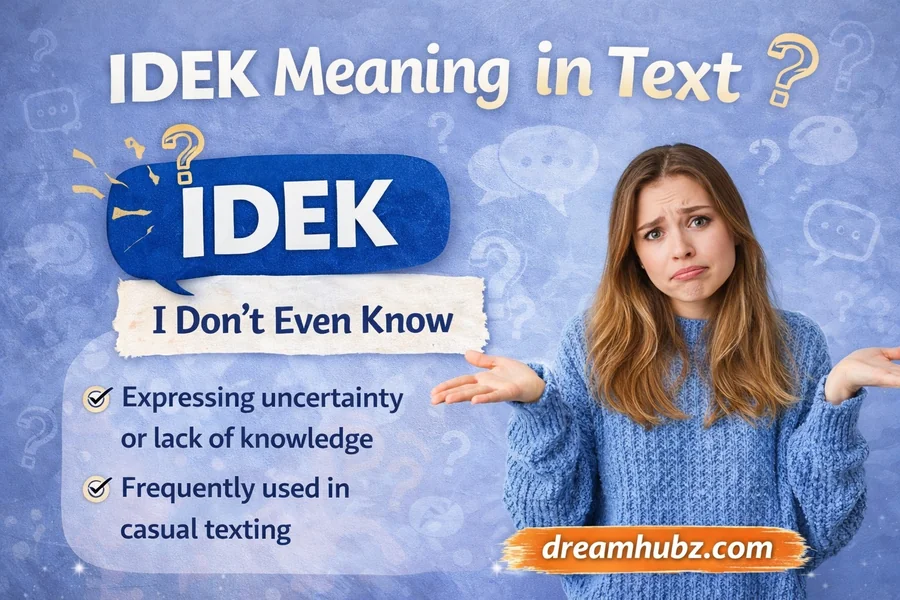 IDEK Meaning in Text