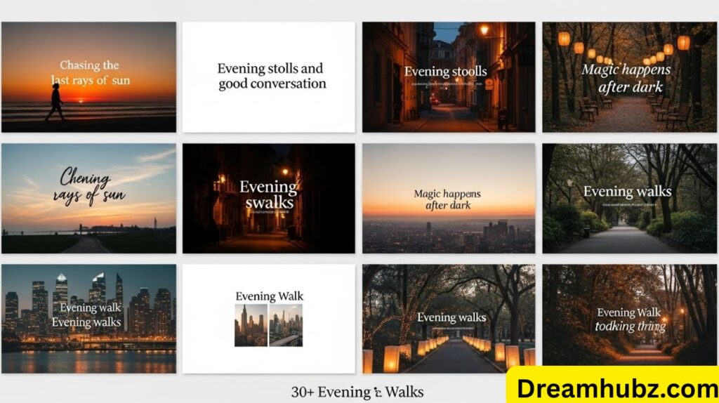 Evening Walk Captions and Quotes for Instagram